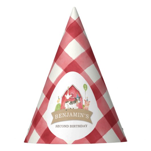 少年少女の家畜誕生会 パーティーハット (正面)