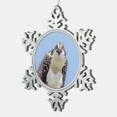 少年少女の密会 スノーフレークピューターオーナメント (右)