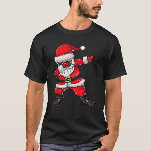 少年少女ダビングサンタクリスマスキッズ Tシャツ (正面)
