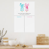 少年少女ポプシクル性別発表予測記号 ポスター (キッチン)