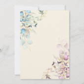 少年少女リビールボタニカル金ゴールド エレガント 招待状 (裏面)