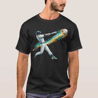 少年少女向けベースボールドリップチームアイスリーム Tシャツ
