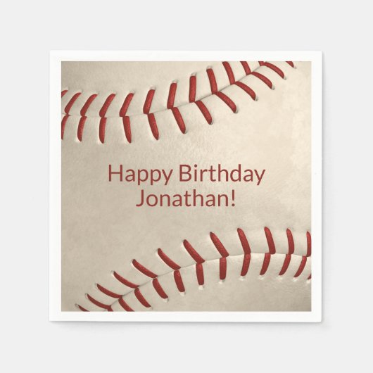 少年少女野球ソフトボールパーティー スタンダードカクテルナプキン (正面)