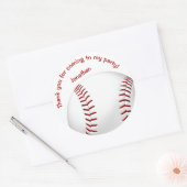 少年少女野球ソフトボール感謝していパーティーお前 ラウンドシール (封筒)