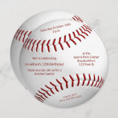 少年少女野球ソフトボール誕生日パーティー 案内状 (正面/裏面)