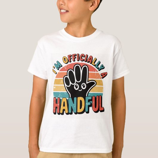 少年少女5th誕生日パーティーかわいいアパレルおもしろい tシャツ (正面)