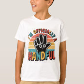 少年少女5th誕生日パーティーかわいいアパレルおもしろい tシャツ (正面)