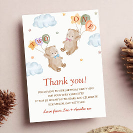 少年少女 カップル テディベア パーティー 誕生日 招待状