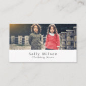 少年少女、子供服専門店 名刺 (正面)