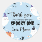 少年幽霊誕生日パーティー ラウンドシール (正面)