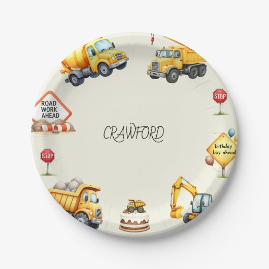 少年建築誕生日パーティー ペーパープレート (正面)