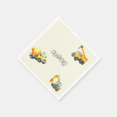 少年建築誕生日会パーソナライズされた スタンダードカクテルナプキン (角)