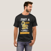 少年建設車両がただ好きな男の子Tシャツ Tシャツ (正面フル)