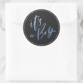 少年性リビールパーティーの装飾だ ラウンドシール (バッグ)