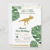 少年恐竜の誕生日の招待状 招待状 (正面)
