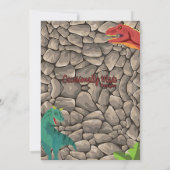 少年恐竜の誕生日パーティーの招待 招待状 (裏面)