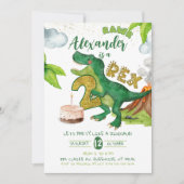 少年恐竜2-rex 誕生日招待状 招待状 (正面)