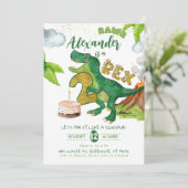 少年恐竜2-rex 誕生日招待状 招待状 (スタンド正面)