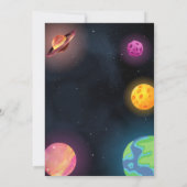 少年惑星エイリアンスターズ宇宙銀河1歳誕生日 招待状 (裏面)