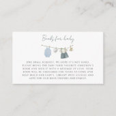 少年服水彩赤ちゃんシャワーベビー エンクロージャーカード (正面)