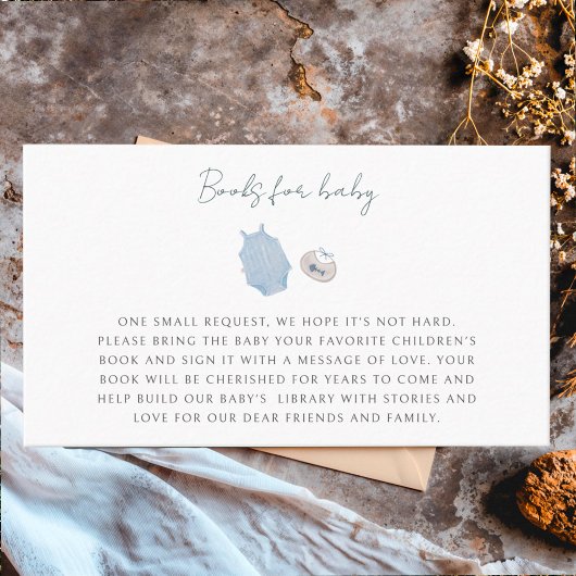 少年服水彩赤ちゃんシャワーベビー エンクロージャーカード