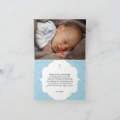 少年洗礼詩写真付き感謝状 サンキューカード (内部)