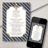 少年海軍スペインの第ストライプ1聖餐式 招待状