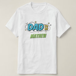 少年漫画ブックスーパーヒーローベビーシャワーパパ Tシャツ