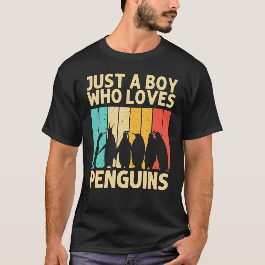 少年用おもしろいペンギンPenguins Bird Animal R Tシャツ (正面)