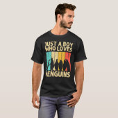 少年用おもしろいペンギンPenguins Bird Animal R Tシャツ (正面フル)