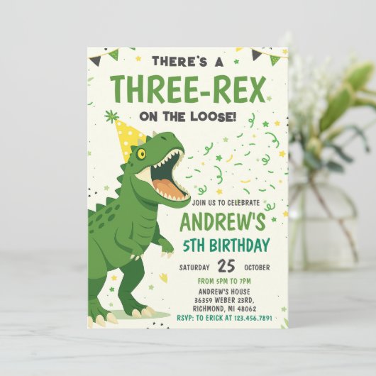 少年用のパーソナル誕生日 招待状 (スタンド正面)