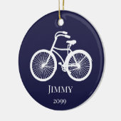 少年用または男性用自転車のクリスマス装飾品 セラミックオーナメント (左)