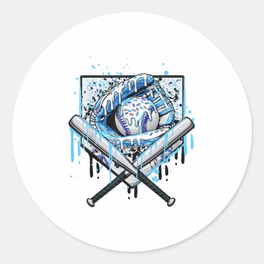 少年用アイスクリームドリップユースボーイズB ラウンドシール (正面)