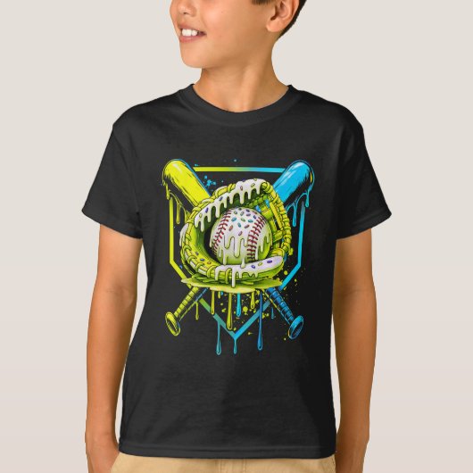 少年用アイスクリームドリップユースボーイズB Tシャツ (正面)