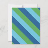 少年用カスタムストライプ 誕生日お礼カードを記入 ノートカード (裏面)