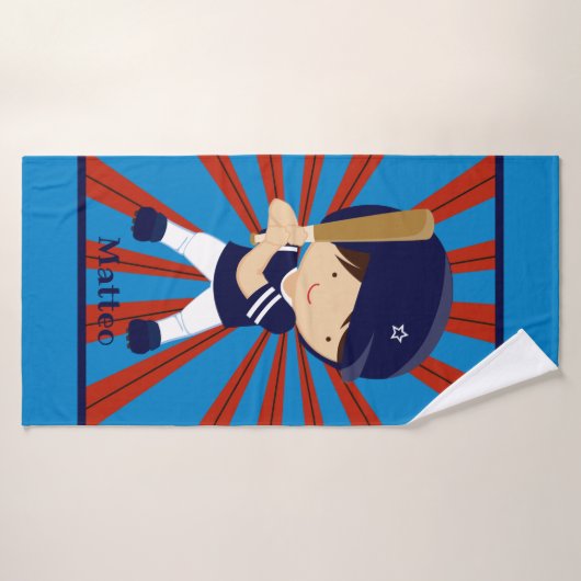 少年用カスタム野球少年用バスタオル バスタオル (バスタオル)