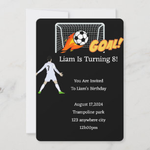 少年用サッカー誕生日招待状 招待状