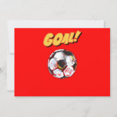 少年用サッカー誕生日招待状 招待状 (裏面)