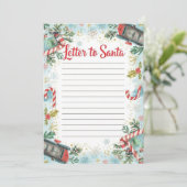 少年用サンタへの手紙テンプレート | 北極 招待状 (スタンド正面)