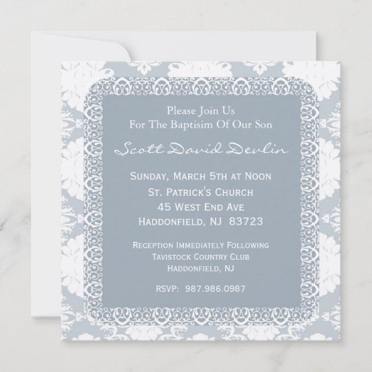 少年用バプテスマ/《キリスト教》洗礼式や命名式招待状 招待状 (正面)