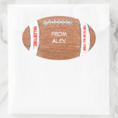 少年用バレンタイン - サッカー ステッカー 名前付き (バッグ)