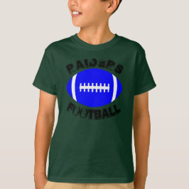 少年用ブルーフットボール選手カスタムチーム名シャツ Tシャツ
