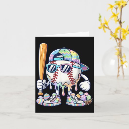 少年用ベースボールドリップ アイスクリームドリップ ベースボール カード (黄色い花)