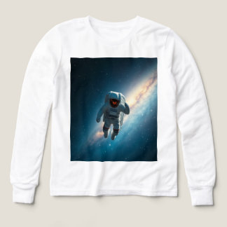 少年用ロンスリーブ天文学宇宙柄Tシャツ