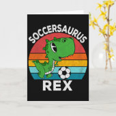 少年男子向けサッカー恐竜 サッカサウルス・レックス カード (黄色い花)