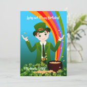 少年祝の聖パトリックの日の誕生日 招待状 (スタンド正面)