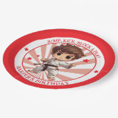 少年空手武術芸術誕生会 ペーパープレート (アングル)