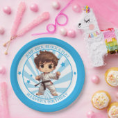 少年空手武術芸術誕生会 ペーパープレート (パーティー)