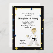 少年空手武術芸術誕生会 招待状 (正面/裏面)