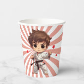 少年空手武術芸術誕生会 紙コップ (正面)